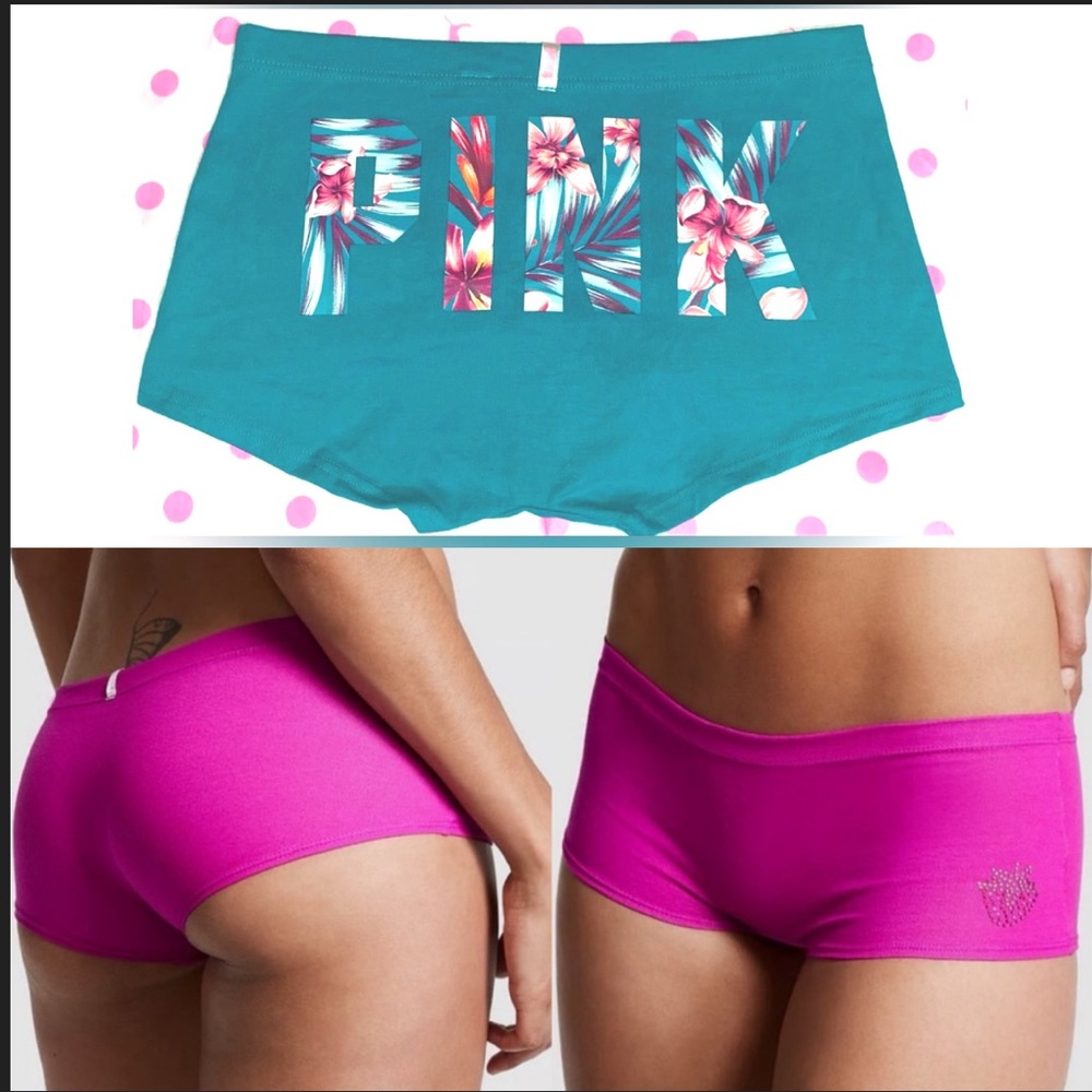 Victoria’s Secret Pink boyshort panties PINK Panties Shortie VS tropical floral